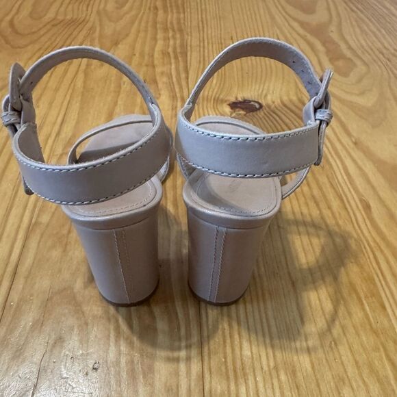 Marion Parke Strappy Leather Sandal Block Heel Nude Tan Women’s EUR 38.5 / US 8 - Picture 5 of 11